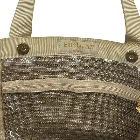 Eric Javits New York Bow Detail Oversized Lined Double Handle Tote Bag - Picture 6 of 7